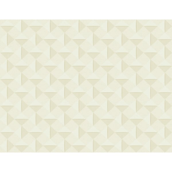 slide 2 of 7, Seabrook Designs Shaye Metallic Diamonds Unpasted Wallpaper 27 in. W x 27 ft. L - Metallic Cream