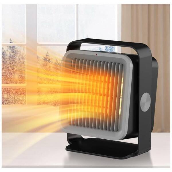 Compact Electric Space Heater with Adjustable Angle Bed Bath