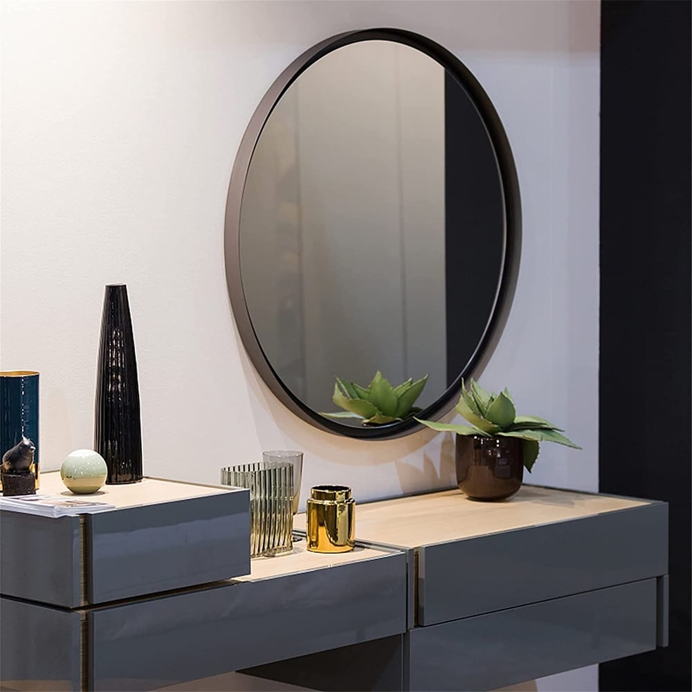 Brown Metal Industrial Adjustable Round Mirror Stand - On Sale - Bed Bath &  Beyond - 13373297