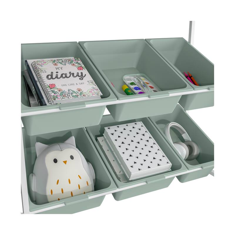 Seville Classics 6-Bin Organizer, 32.5" W x 14.2" D x 30.5" H