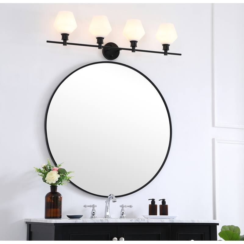 Gwyneth 4-light Contemporary Frosted Glass Vanity Light