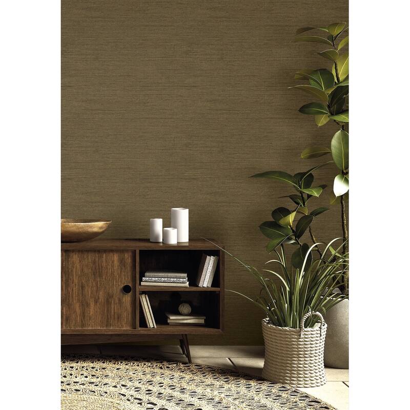 Seabrook Designs Threaded Embossed Vinyl Unpasted Wallpaper