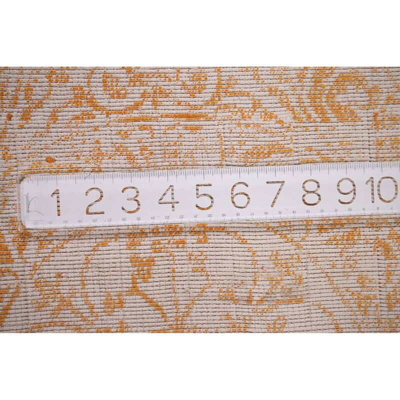 All-Over Abstract Oriental Accent Rug Hand-Knotted Wool Carpet - 2'8" x 5'5"