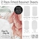 preview thumbnail 6 of 4, Sweet Jojo Designs Boho Shabby Chic Floral Girl 2 Pack Baby Bassinet Fitted Sheets Solid Pink Ivory Bohemian Vintage Watercolor