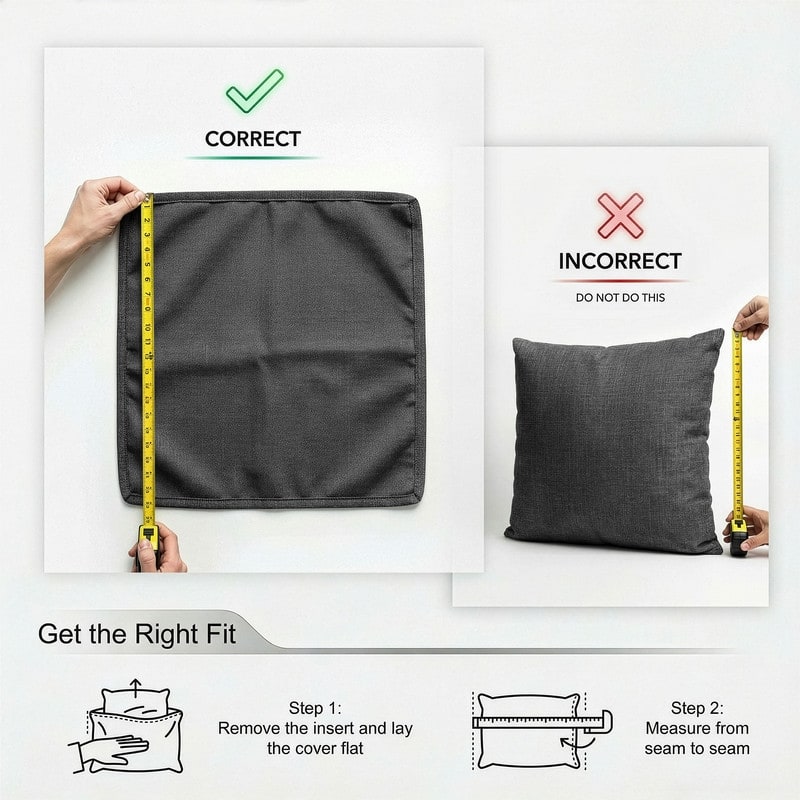 FINCATI 28" × 28" Outdoor Cushion Cover, Sofa Cushion Replacement Slipcover, Patio Seat Cover 28 Inches (COVER ONLY!)