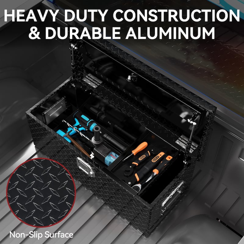 Modern 39"Aluminum Tool Box Diamond Plate Chest Box - 39"