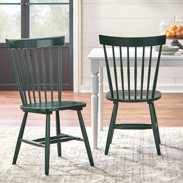 Simple Living Venice Farmhouse Dining Chairs (Set of 2) - Green