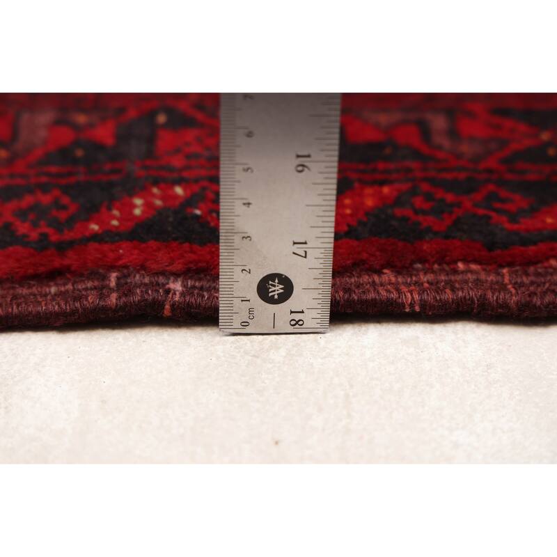 ECARPETGALLERY Hand-knotted Teimani Ivory, Red Wool Rug - 3'2 x 6'6