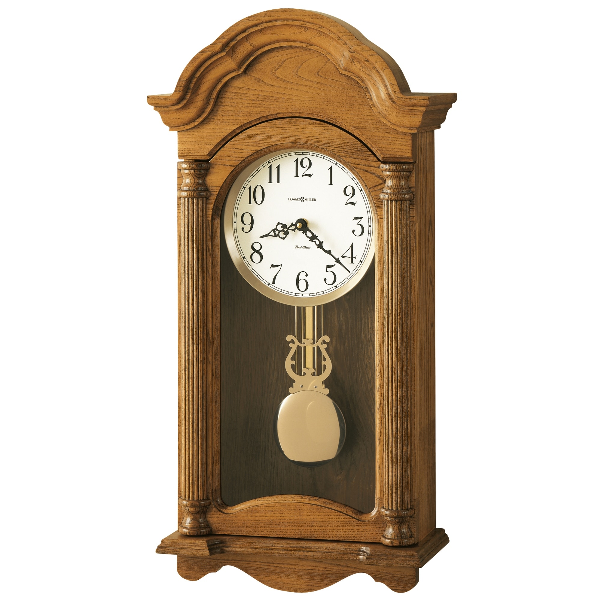 Howard Miller Amanda Grandfather Clock Style Chiming Wall Clock with Pendulum, Vintage, Old World, Classic Design