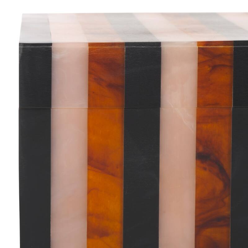 SAFAVIEH Home Ina Black/Brown Resin Decorative Box Set of 2