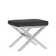 preview thumbnail 18 of 21, Southport Linen 22-inch Chrome Finish Metal Stool by iNSPIRE Q Bold Charcoal