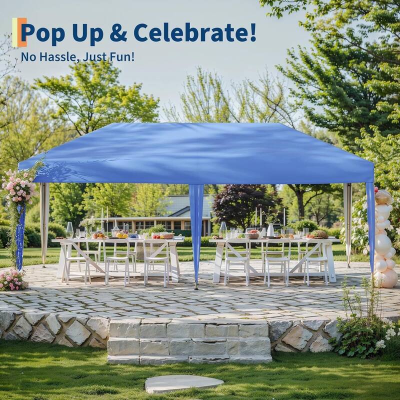 Portable Outdoor 10x20 Pop Up Canopy Tent for Picnics, Camping