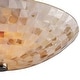 preview thumbnail 8 of 6, Elk Home Capri Satin Nickel With Ivory Capiz Shells 2 Light Semi Flush - 12 in. Wide