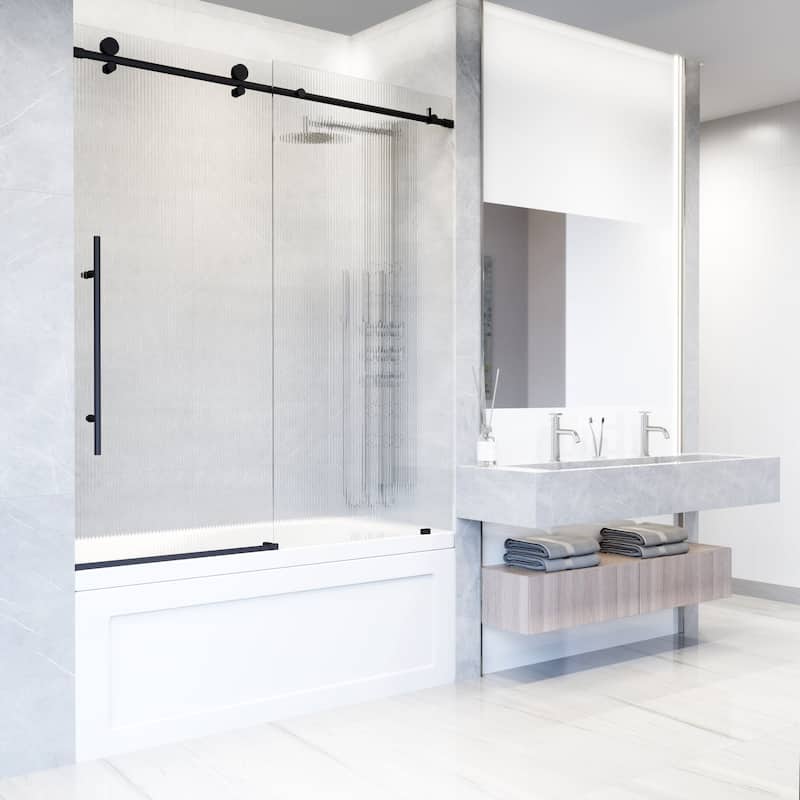 Vigo VG6021FL6066L Elan E-Class 66" High x 60" Wide Sliding Frameless