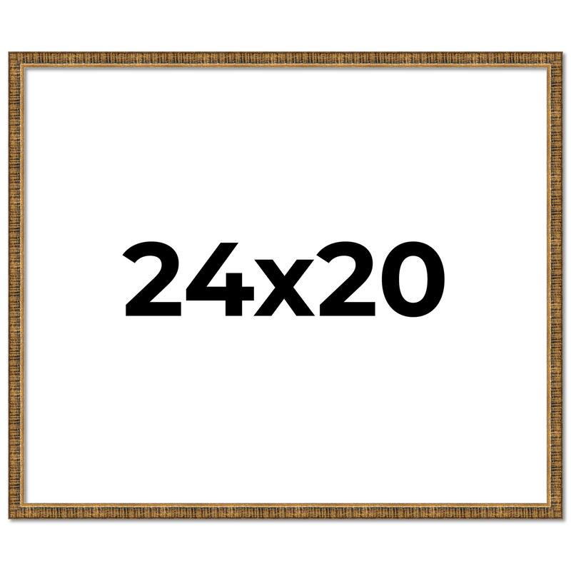 24x20 Frame Gold Solid Wood Picture Frame - Complete Modern Photo