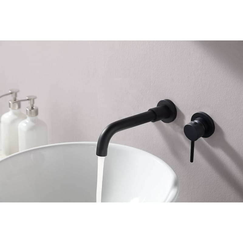 Vanityfair Wall Mount Single Handle Bathroom Sink Faucet