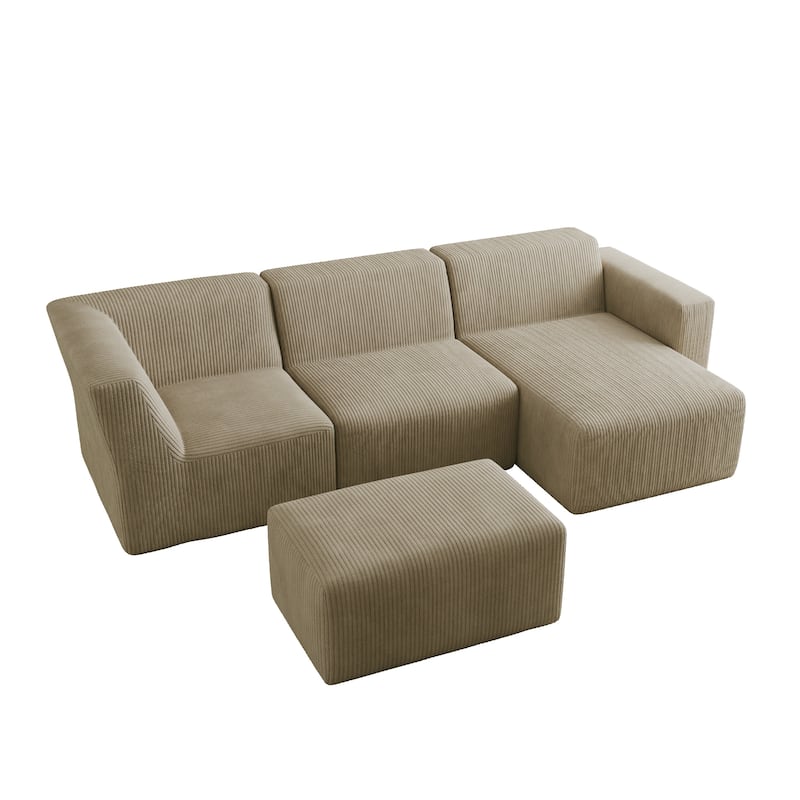 Modular Sectional Sofa 4-seater Oversized Chaise Lounge Couch for Living Room