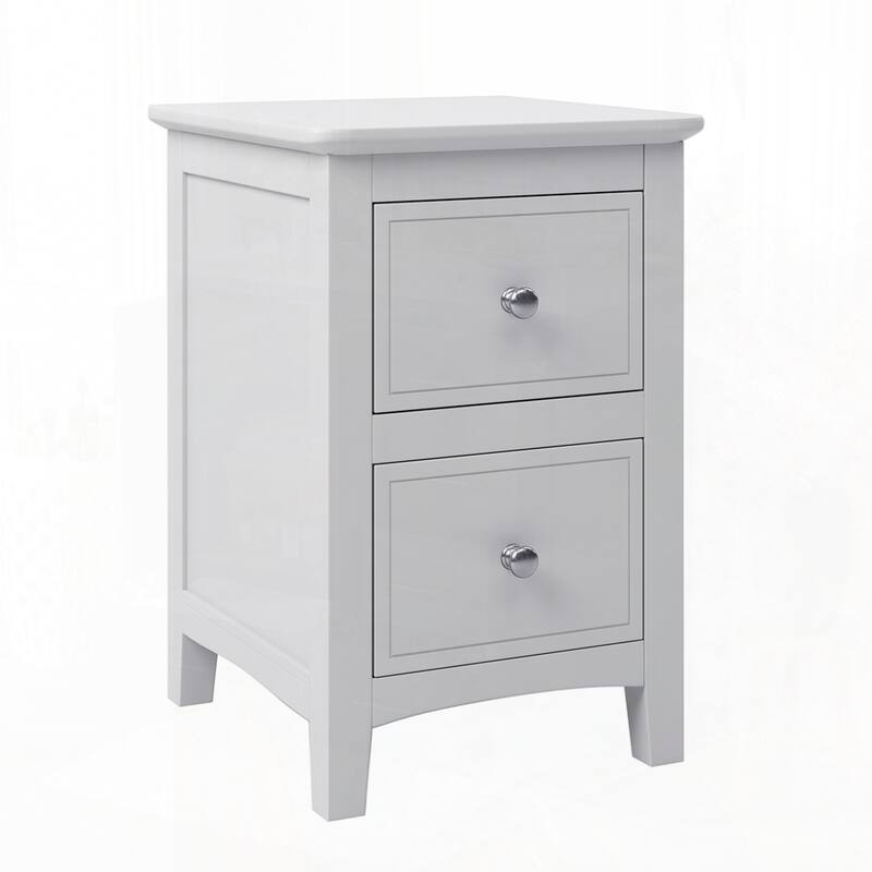 White Nightstand Set of 2