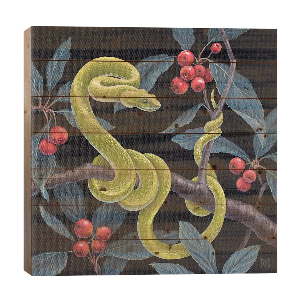 Uncertain Danger Print On Wood by Vasilisa Romanenko - Multi-Color