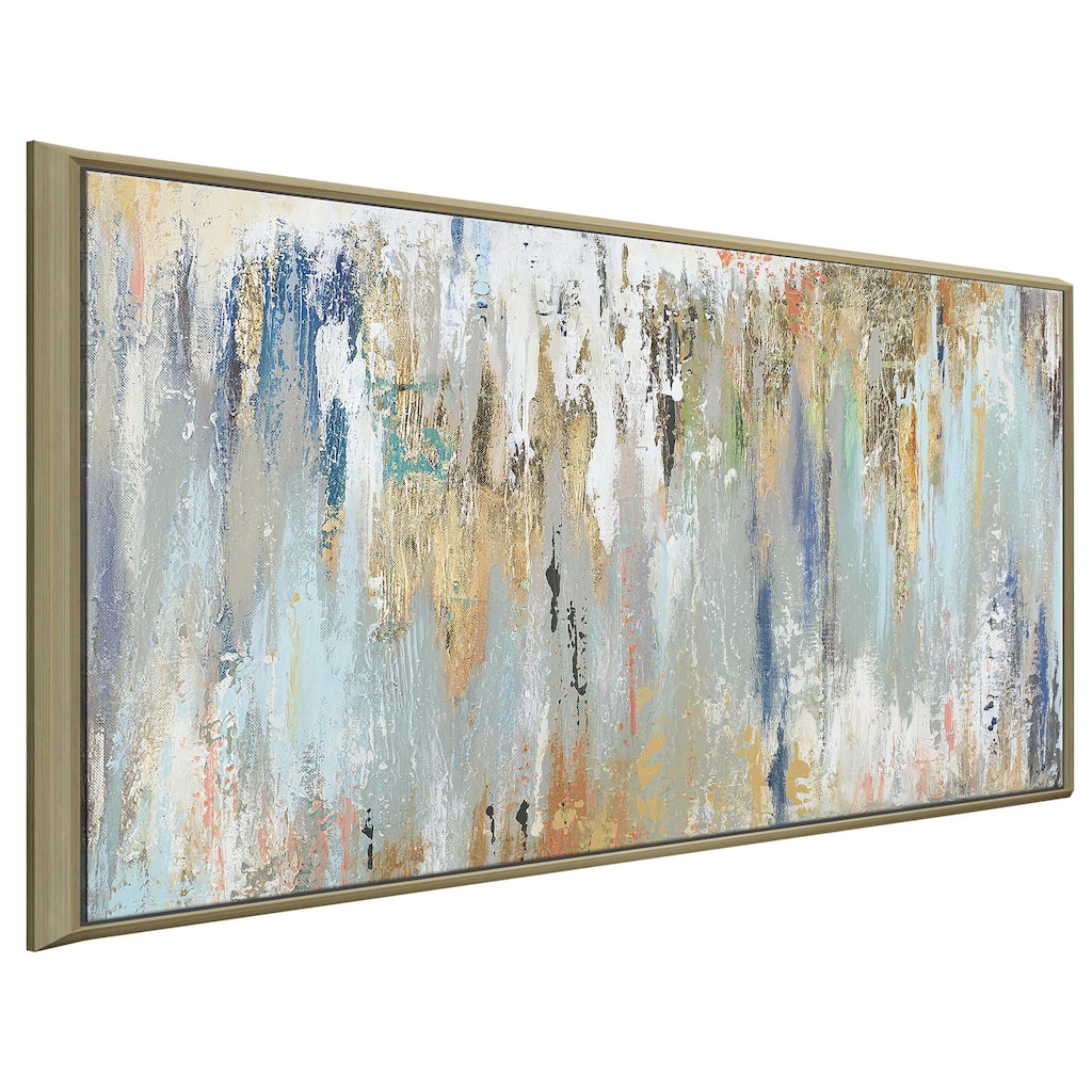 "Blue Gold Illusion" Print on Floating Canvas