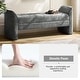 preview thumbnail 21 of 30, Elizabeth Modern Chenille Fabric Upholstered Bench with MInimal Assembly By HULALA HOME