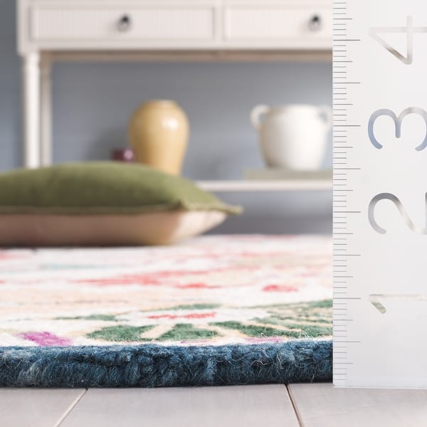 dimension image slide 2 of 4, SAFAVIEH Handmade Jardin Fadya Country Wool Rug