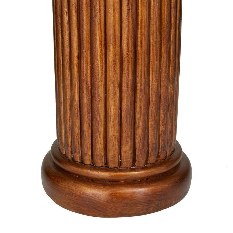 Bronze Polystone Traditional Eagle Pedestal Plant Table Stand 24" - 7 x 9 x 24