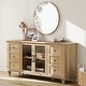 preview thumbnail 3 of 9, Farmhouse Sideboard with Glass Door, Buffet & cabinet for Kitchen
