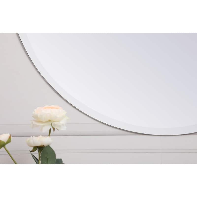 Modern 32 in. Contemporary Mirror in Clear