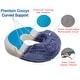 preview thumbnail 7 of 5, Orthopedic Donut Seat Gel Cushion w/ Infused Memory Foam & Cooling Gel- Black Fabric