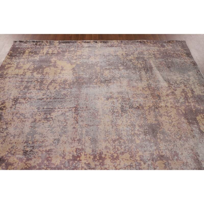 Multi-Color Modern Abstract Oriental Area Rug Handmade Wool Carpet - 6'7"x 9'10"