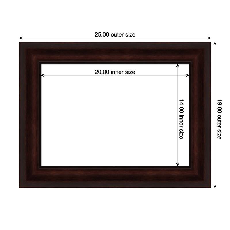 Amanti Art Coffee Bean Brown Framed Dry Erase Magnetic Board - 25 x 19 in