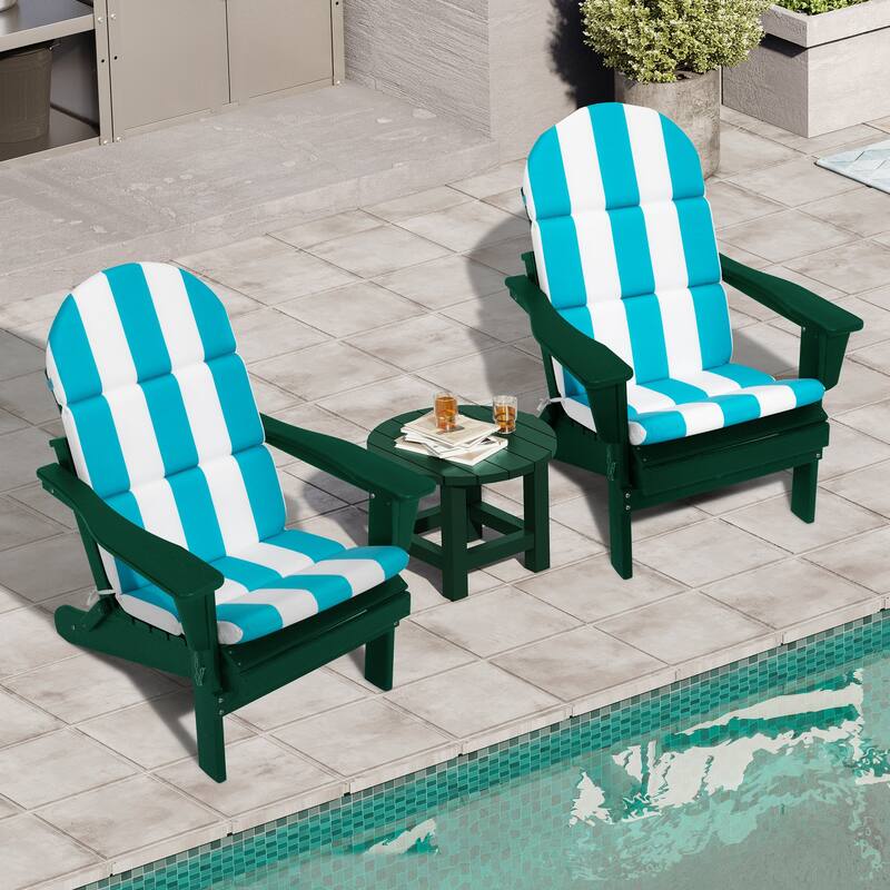 Patio Outdoor Adirondack Chair Cushion with Ties