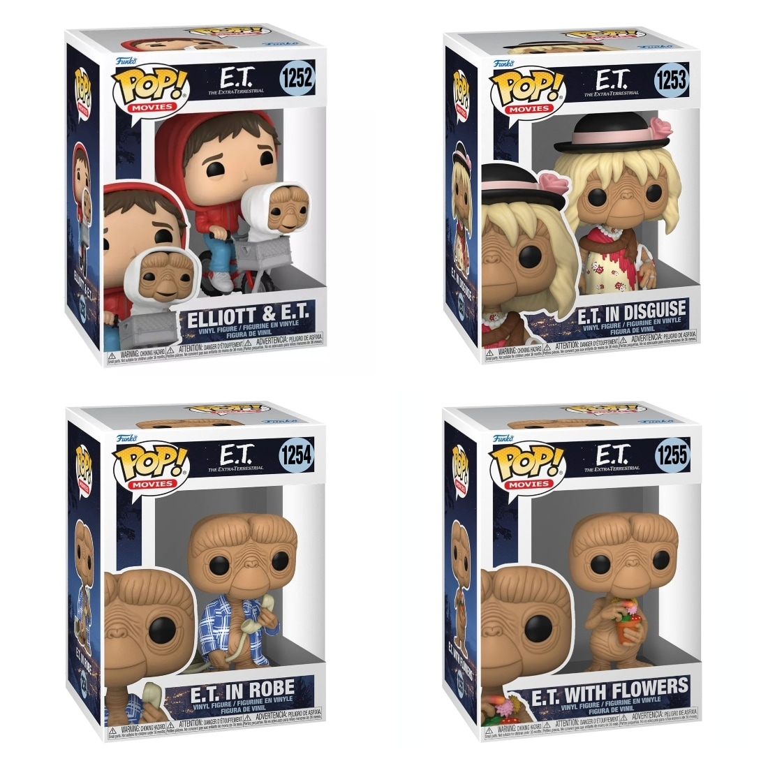 Funko Pop! 4 Pack E.T. The Extraterrestrial: Elliot and E.T. #1253 