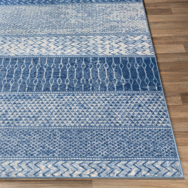 Livabliss Lovato Bohemian Block Print Area Rug