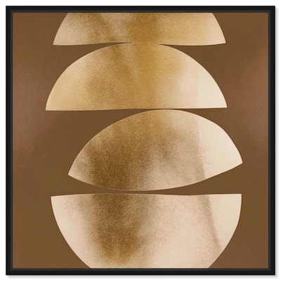 Golden Crescents II Canvas by Art Remedy