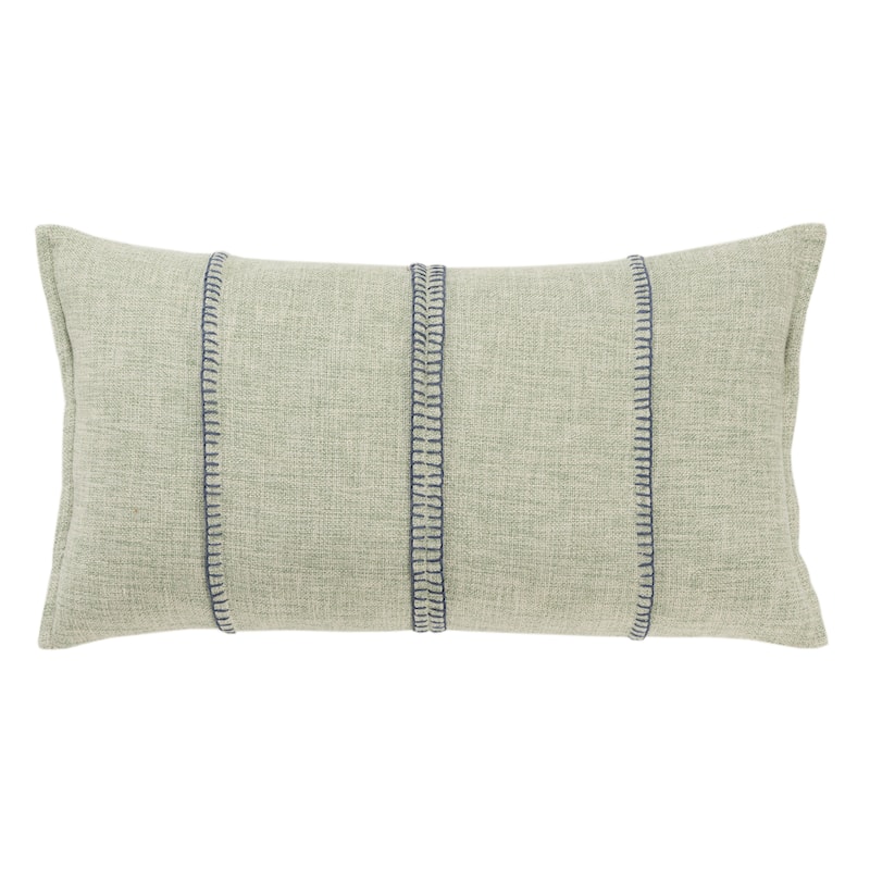 Rizzy Home Woven Decorative Pillow Cover 14"x26" - Light Green