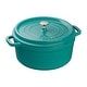 preview thumbnail 33 of 58, STAUB Cast Iron 5.5-qt Round Cocotte Turquoise