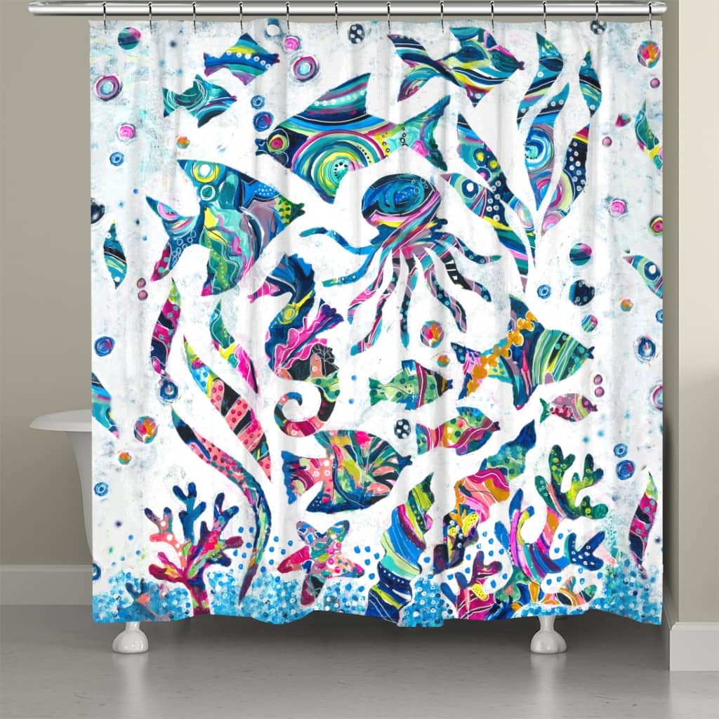 Colorful Coastal Shower Curtain