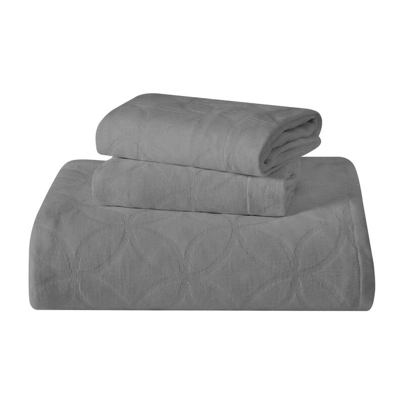 Blue Nile Mills Celtic Circle 100% Cotton Matelasse 3-Piece Bedspread Set