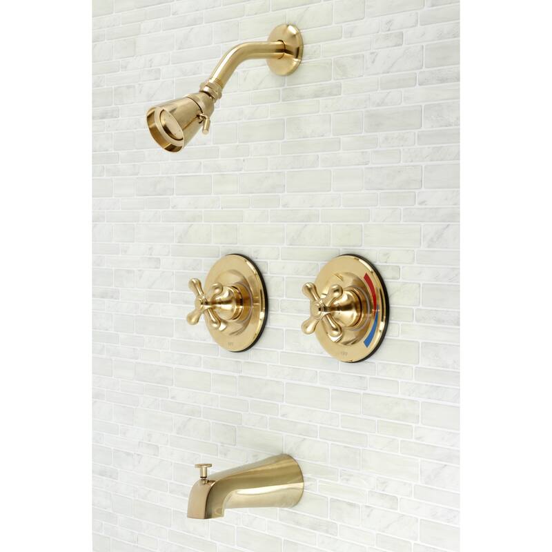 Kingston Brass Vintage Pressure Balanced Two-Handle Tub and Shower Faucet