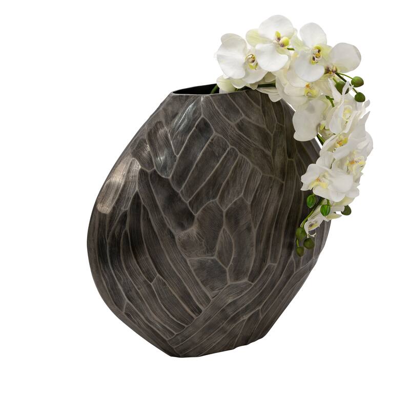 Modern Round Metal Table Vase - Flower Vase