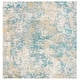 preview thumbnail 69 of 82, SAFAVIEH Madison Katrein Modern Abstract Rug 6'7" Square - Teal/Gold - Square