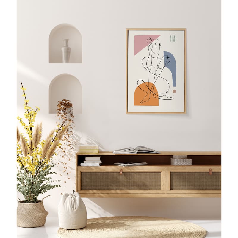 Kate and Laurel Sylvie Thinking of You Framed Canvas by Rachel Lee