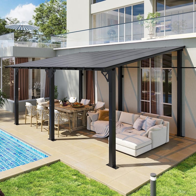 Gazebo for Patio, Gazebo Pergola with Sloped Roof