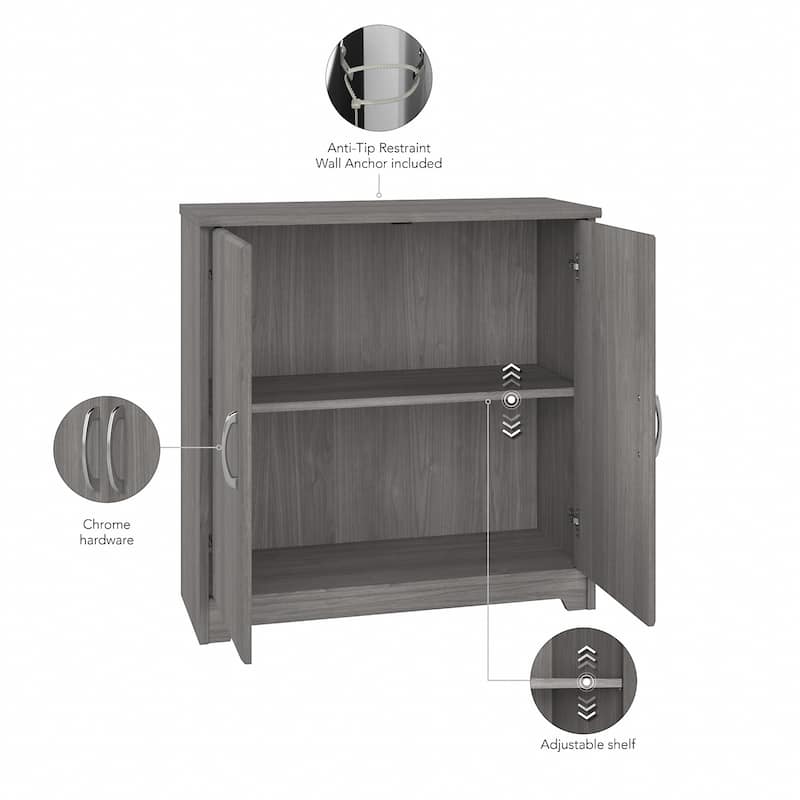Cabot Small Entryway Cabinet with Doors by Bush Furniture