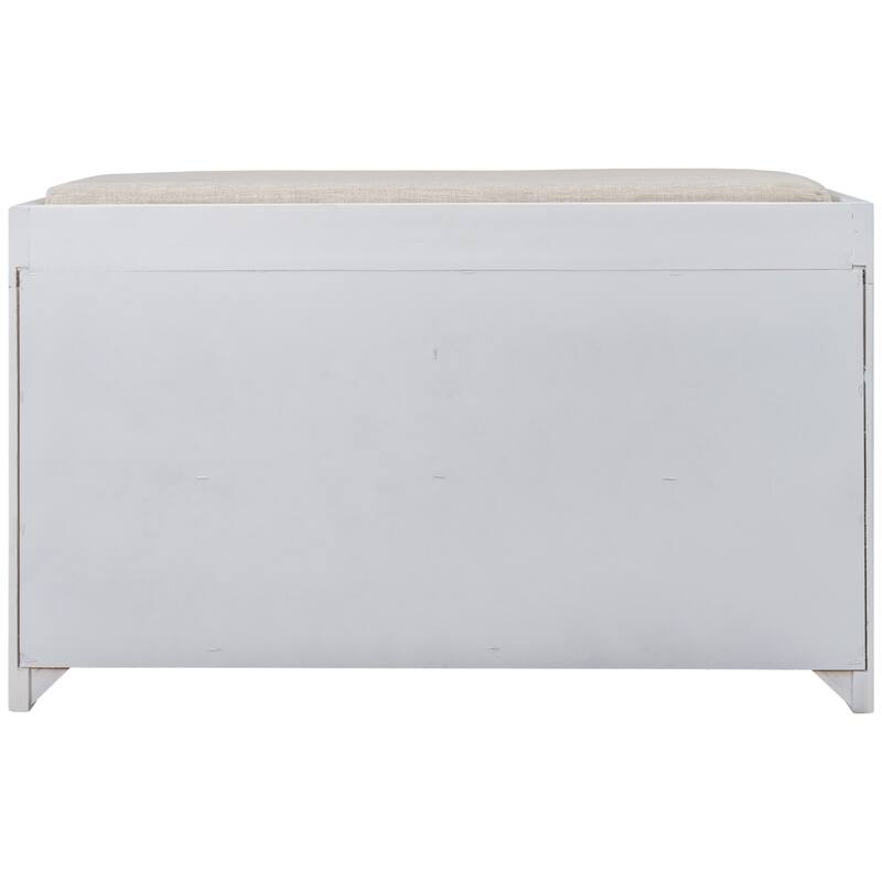 Nestfair Storage Bench Entryway Bench with Removable Basket and 2 Drawers
