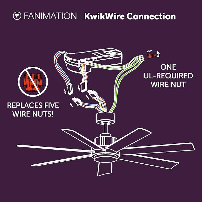 Fanimation Pendry 56 inch Indoor/Outdoor Smart Ceiling Fan with Remote - Brushed Satin Brass & Matte White