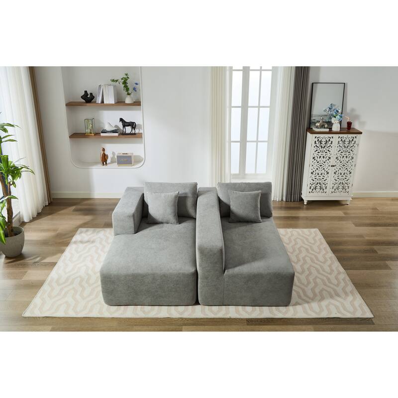 Homey Relaxation Sectional Sofa With Storage Space For Living Room