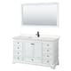 Option White, Black Trim, Carrara Cultured Marble Top